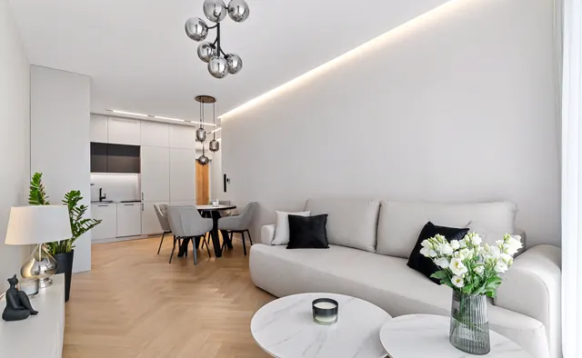 Salon z jadalnią i aneksem kuchennym
